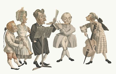 Caricature de Franz Feyerabend, ca. 1790